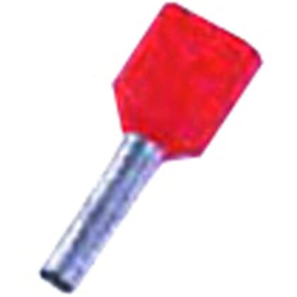 Intercable tools Geïsoleerde twin-adereindhuls 2 x 1mm² 10mm rood 180751