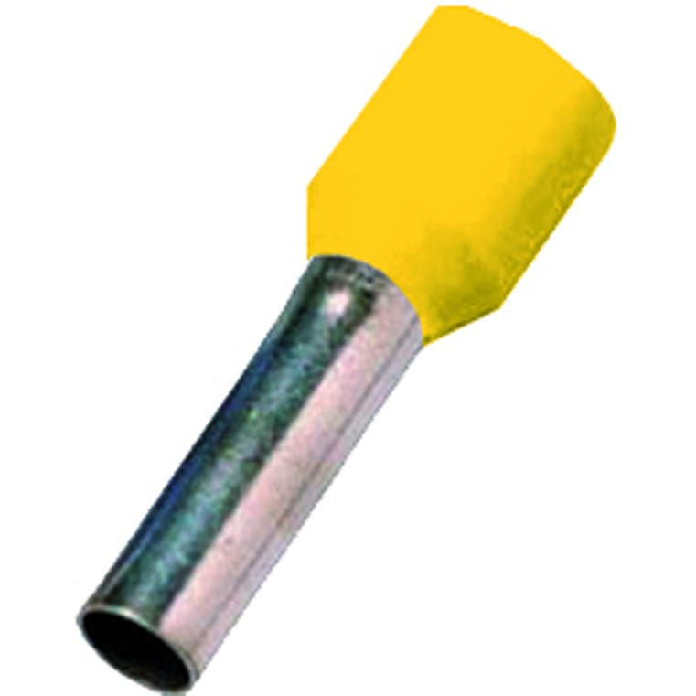 Intercable tools Geïsoleerde adereindhuls DIN46228 6mm² 12mm geel 180800