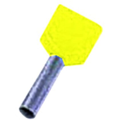 Intercable tools Geïsoleerde twin-adereindhuls 2 x 6mm² 14mm geel 180802