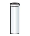 Isoleco Concentrische rookgasbuis Isoleco aluminium/metaal 60/100mm 1000mm wit 111 01.311.19.20