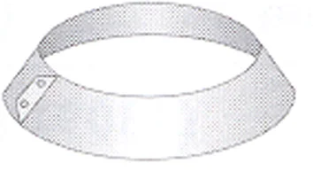 Isoleco Stormkraag inox dubbelw. 150 mm ( enkelw. 200 mm) 31.035.62.00