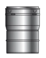 Isoleco Enkelwandige rookgashulpstuk Isoleco 150mm/150mm inox 3140 31.409.91.50