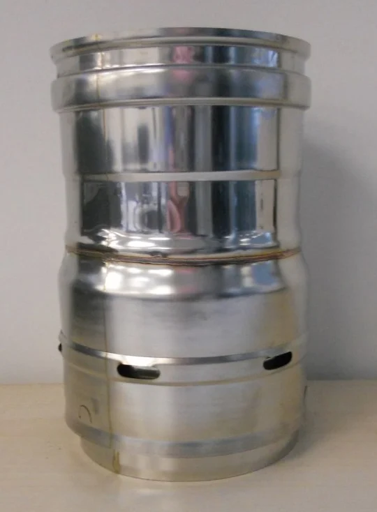 Isoleco Enkelwandige rookgashulpstuk Isoleco 80mm/80mm inox met lipring 3141 31.419.90.80