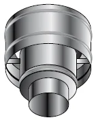 Isoleco Rookgasafvoerkap Isoleco DP 25 dubbelwandig 130 inox 31.661.01.30