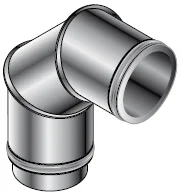 Isoleco Dubbelwandig rookgasbocht Isoleco DP 25 90° 200mm/150mm DP 624 31.662.41.50