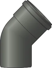 Isoleco Bocht rond luchtkanaal Isoleco 80mm 45° kunststof 40.011.00.04
