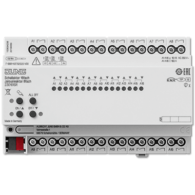 Jung KNX COMBI-ACTOR 16A - 16-voudige schakelactor/8-voudige jaloezieactor 230161SR