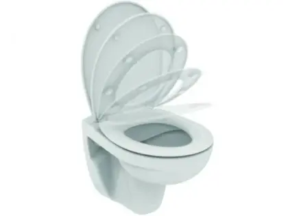 Ideal Standard Astor hangtoilet PACK Rimless (hangtoilet + zitting met softclose) zonder spoelrand - wit - B370xD525 mm K881201
