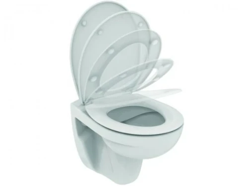 Ideal Standard Astor hangtoilet PACK Rimless (hangtoilet + zitting met softclose) zonder spoelrand - wit - B370xD525 mm K881201