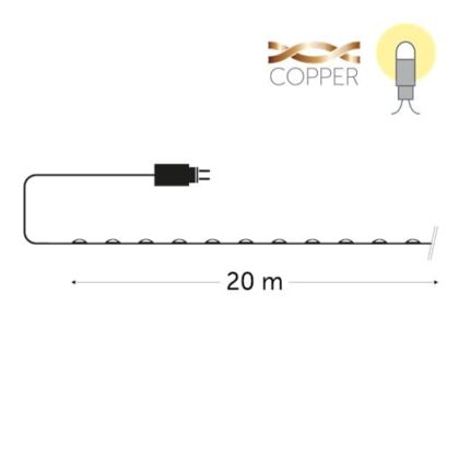 KERSTVERLICHTING 4U Miniature light 20m 200 warm witte LEDs 3