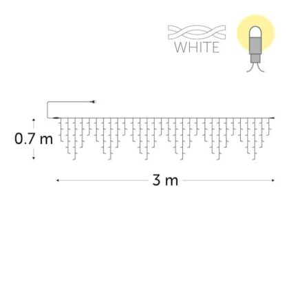 KERSTVERLICHTING Icicle LED rubber 3x0