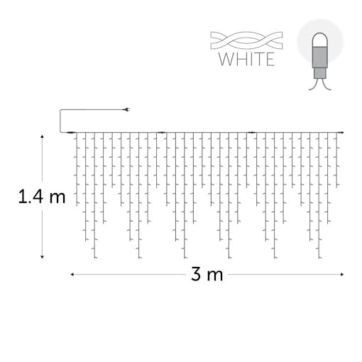KERSTVERLICHTING Icicle LED rubber 3x1