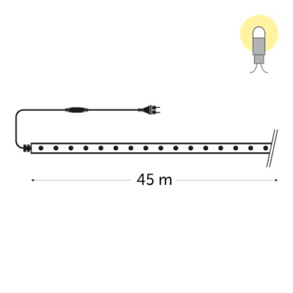 KERSTVERLICHTING Duralight Professional 45m 1620L clear 725W outdoor incl power supply/end caps DLP-2W-45M-CL