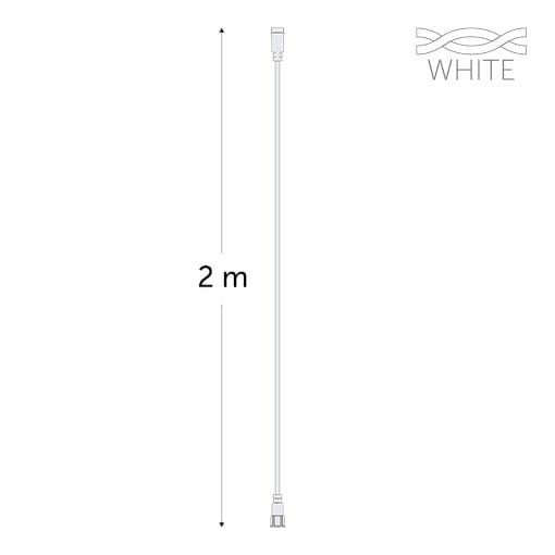 KERSTVERLICHTING Simply Connect - Verlengsnoer 2M wit EC-EXT-2-W