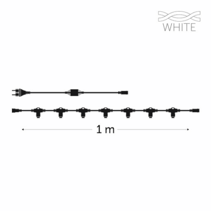 KERSTVERLICHTING Simply Con kabel 1m 7 con wit EC-MAIN-1-7-W