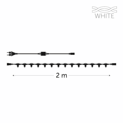 KERSTVERLICHTING Simply Con kabel 2m 14 con wit EC-MAIN-2-14-W