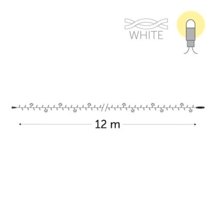 KERSTVERLICHTING Poplight LED rubber 12m 480L (48FL) warm white 37W 5 conn (bl wire) exc pwr cab POP-FL-RNP-12-230V-B-UW