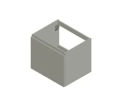 Kivu wastafelonderkast met 1 deur greeploos links 600 x 475 x 520 mm - wit KL11401