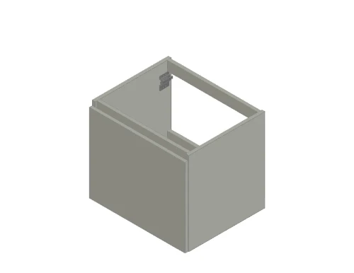 Kivu wastafelonderkast met 1 deur greeploos links 600 x 475 x 520 mm - wit KL11401