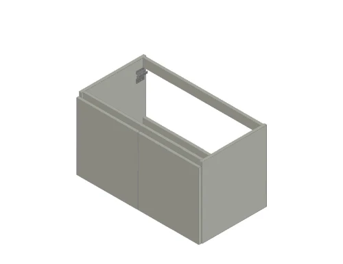 Kivu wastafelonderkast met 2 deuren greeploos 900 x 475 x 520 mm - wit KL11441