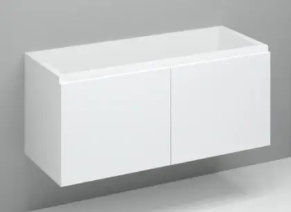 Kivu wastafelonderkast met 2 deuren greeploos 1200 x 475 x 520 mm - wit KL11451
