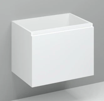 Kivu wastafelonderkast met 1 lade greeploos 700 x 475 x 520 mm - wit KL11461