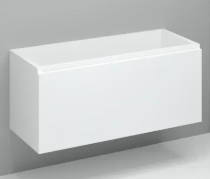 Kivu wastafelonderkast met 1 lade greeploos 1200 x 475 x 520 mm - wit KL11491