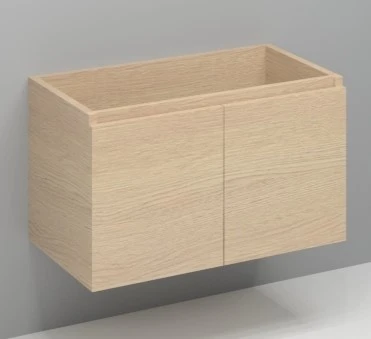 Kivu wastafelonderkast met 2 deuren greeploos 900 x 475 x 520 mm - smoked oak KL1164