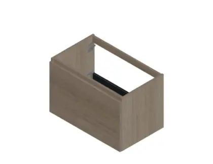 Kivu wastafelonderkast met 1 lade greeploos 800 x 475 x 520 mm - smoked oak KL1167