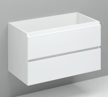 Kivu wastafelonderkast met 2 laden links greeploos 900 x 475 x 520 mm - wit KL11822L
