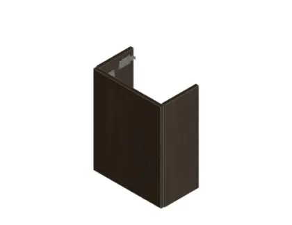 Thiny wastafelonderkast met 1 deur links 400 x 220 x 520 mm - lungo KL1290