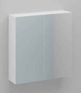 Kivu spiegelkast zonder verlichting met 2 deuren 700 x 720 x 160 mm - wit - zonder combibox KL14121