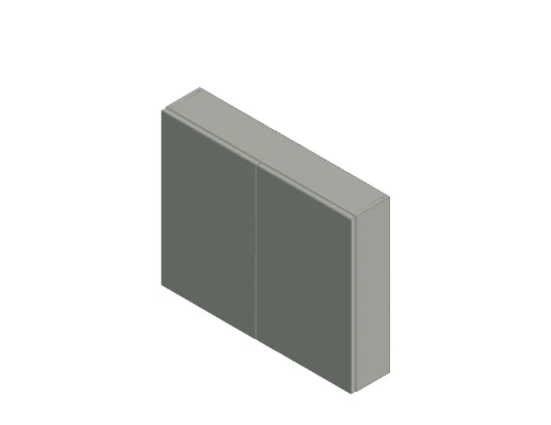 Kivu spiegelkast zonder verlichting met 2 deuren 900 x 720 x 160 mm - wit - zonder combibox KL14141