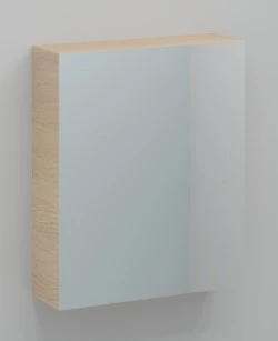 Kivu spiegelkast zonder verlichting met 1 deur rechts 600 x 720 x 160 mm - smoked oak - exclusief combibox KL1431