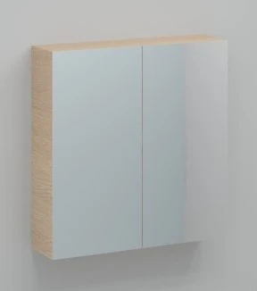 Kivu spiegelkast zonder verlichting met 2 deuren 700 x 720 x 160 mm - smoked oak - exclusief combibox KL1432