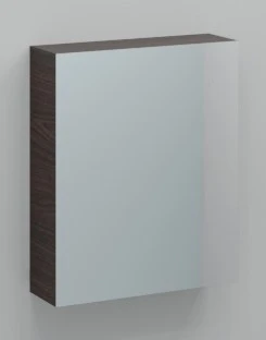 Kivu spiegelkast zonder verlichting met 1 deur links 600 x 720 x 160 mm - lungo - exclusief combibox KL1460