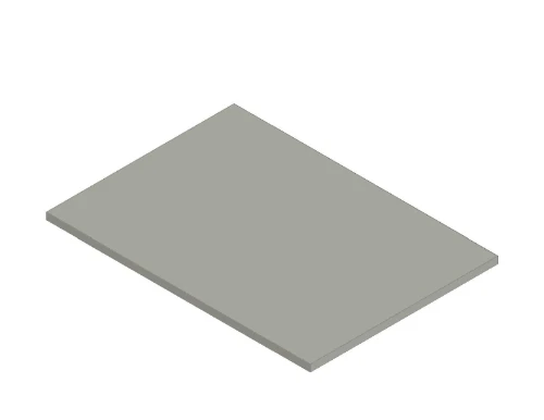 Kivu wastafelblad HPL 700 x 500 x 18 mm - wit laminaat KL15811
