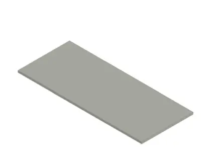 Kivu wastafelblad HPL 1200 x 500 x 18 mm - wit laminaat KL15841