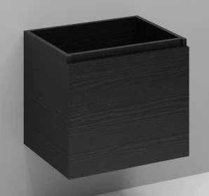Kivu wastafelonderkast met 1 deur greeploos links 600 x 475 x 520 mm - raven oak KL2150