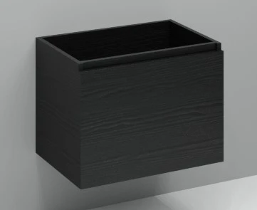 Kivu wastafelonderkast met 1 lade greeploos 700 x 475 x 520 mm - raven oak KL2156