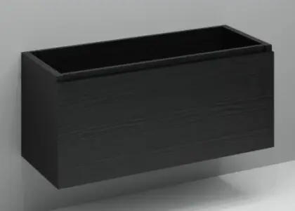 Kivu wastafelonderkast met 1 lade greeploos 1200 x 475 x 520 mm - raven oak KL2159