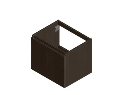 Kivu wastafelonderkast met 1 deur greeploos links 600 x 475 x 520 mm - lungo KL2170