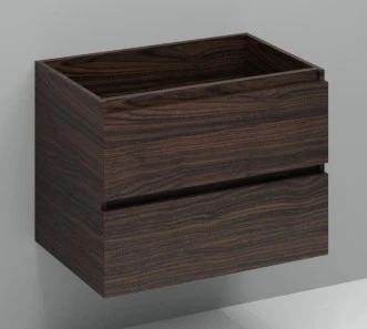 Kivu wastafelonderkast met 2 lades greeploos 700 x 475 x 520 mm - lungo - centrale uitsnijding KL2195