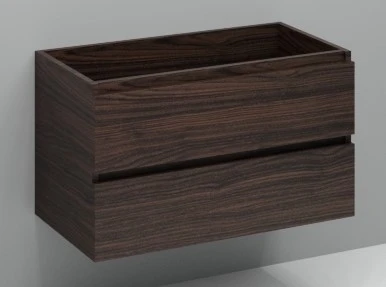 Kivu wastafelonderkast met 2 lades greeploos 900 x 475 x 520 mm - lungo - rechtse uitsnijding KL2197R
