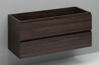 Kivu wastafelonderkast met 2 lades greeploos 1200 x 475 x 520 mm - lungo - dubbele uitsnijding KL2198