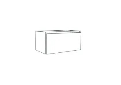Klaire 39 - wastafelonderkast met 1 lade 800 x 435 x 390 mm - wit KL2923