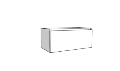 Klaire 39 - wastafelonderkast met 1 lade 900 x 435 x 390 mm - wit KL2924
