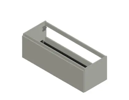 Klaire 39 - wastafelonderkast met 1 lade 1200 x 435 x 390 mm - wit KL2926