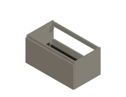 Klaire 39 - wastafelonderkast met 1 lade 800 x 435 x 390 mm - soft KL3002