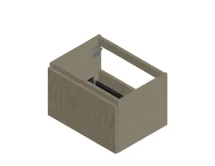 Klaire 39 - wastafelonderkast met 1 lade 600 x 435 x 390 mm - linnen KL3052